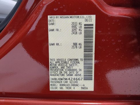 Used 2022 Nissan Altima 2.5 SV w/ SV Premium Package image 33