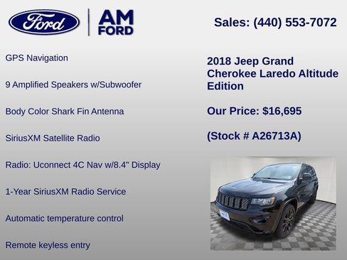 Used 2018 Jeep Grand Cherokee Altitude AWD/4WD image 30
