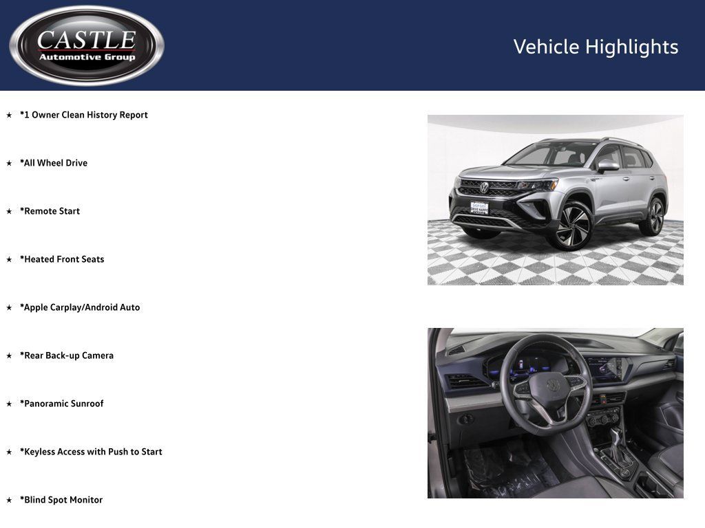 Used 2024 Volkswagen Taos SE AWD/4WD image 3