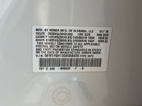 Used 2016 Honda Pilot LX image 34