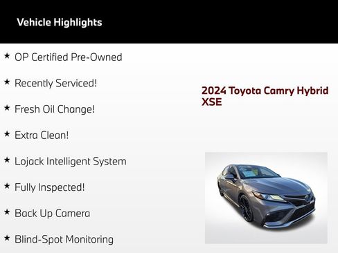 Used 2024 Toyota Camry XSE FWD image 2