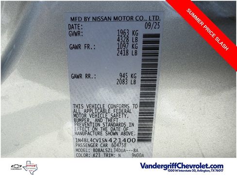 Used 2025 Nissan Altima 2.5 SR FWD image 28