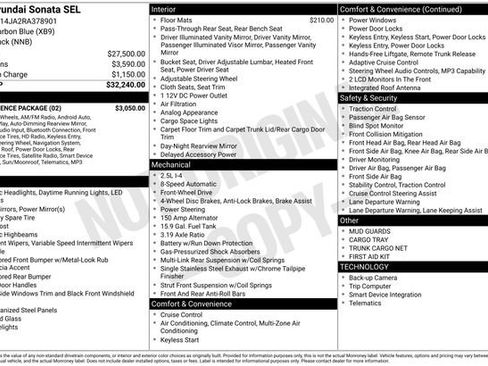 Used 2024 Hyundai Sonata SEL w/ Convenience Package FWD image 3