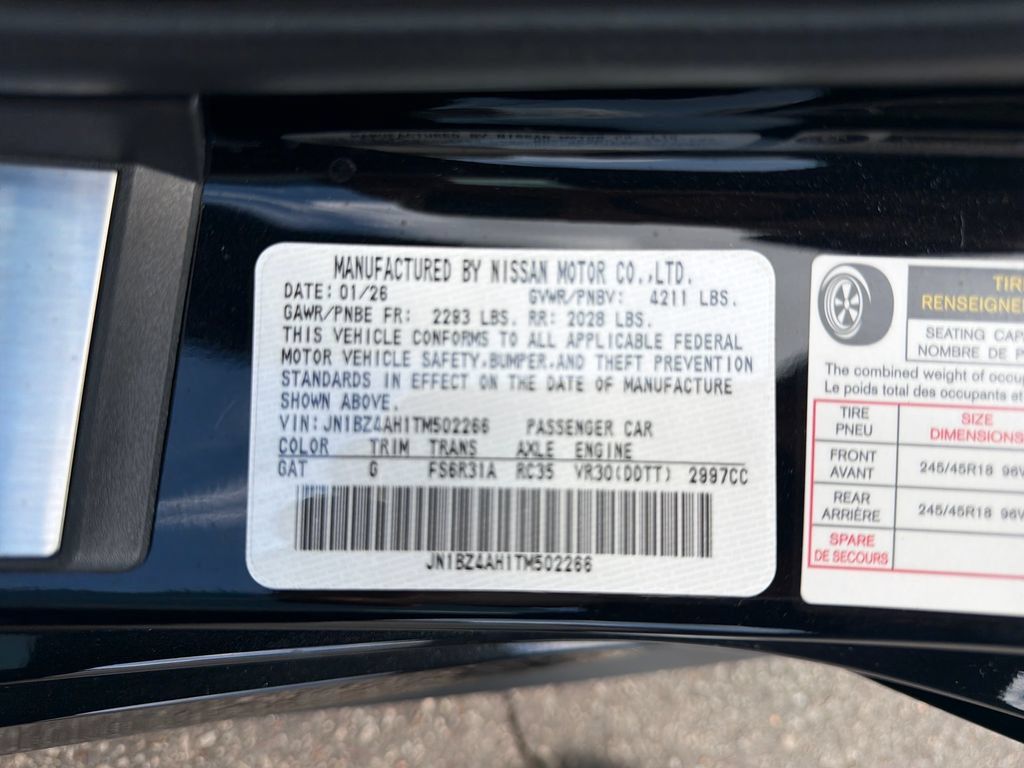 New 2026 Nissan Z Performance w/ Floor Mat Package RWD image 35