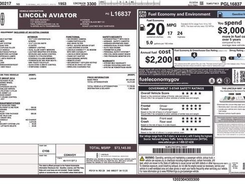 Certified 2023 Lincoln Aviator Reserve w/ Equipment Group 201A image 35