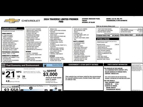 Used 2024 Chevrolet Traverse Premier w/ Redline Edition image 3