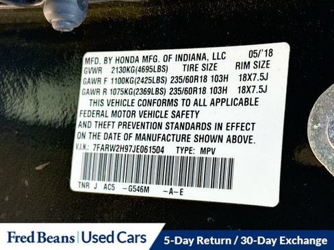 Used 2018 Honda CR-V Touring image 30
