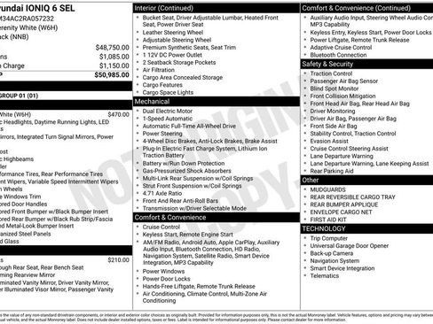 Certified 2024 Hyundai Ioniq 6 SEL AWD/4WD image 24