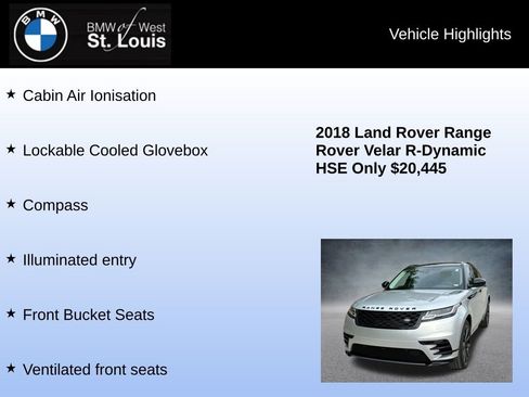 Used 2018 Land Rover Range Rover Velar R-Dynamic HSE image 29