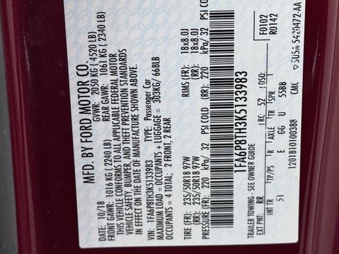 Used 2019 Ford Mustang Premium w/ Equipment Group 201A image 38