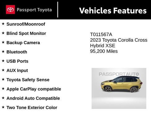 Used 2023 Toyota Corolla Cross AWD Hybrid w/ Convenience Package image 9