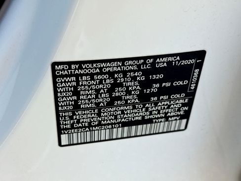 Used 2021 Volkswagen Atlas Cross Sport SEL FWD image 43