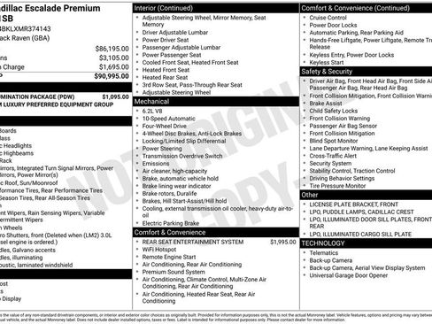 Used 2021 Cadillac Escalade Premium Luxury w/ LPO, Illumination Package image 6