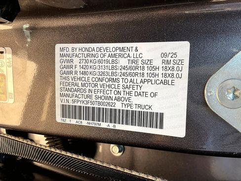 New 2026 Honda Ridgeline RTL image 18