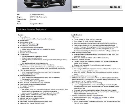 Used 2021 Chevrolet TrailBlazer LT w/ Convenience Package image 39