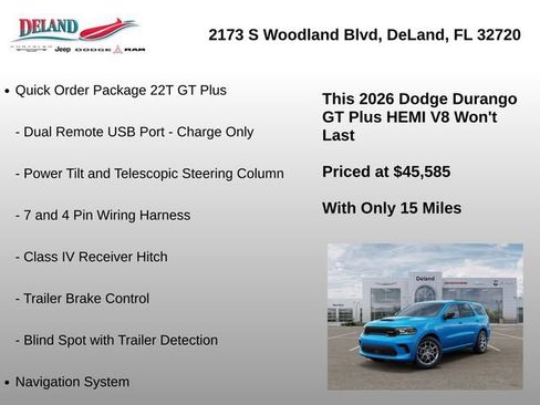 New 2026 Dodge Durango GT AWD/4WD image 24