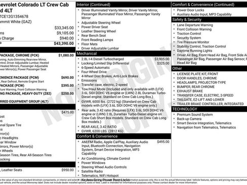 Used 2016 Chevrolet Colorado LT w/ Luxury Package, Chrome AWD/4WD image 6