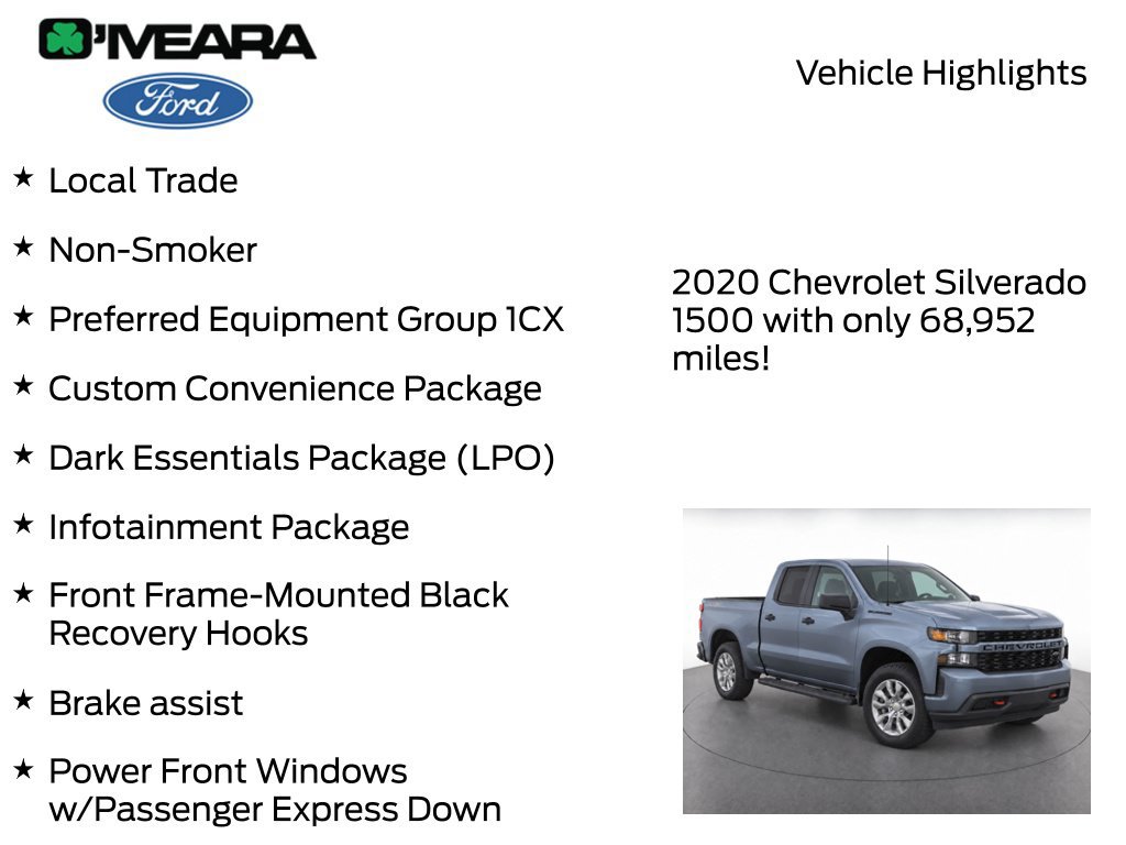 Used 2020 Chevrolet Silverado 1500 Custom w/ Custom Convenience Package AWD/4WD image 8
