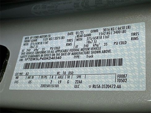 New 2025 Ford F150 XLT w/ Equipment Group 302A MID image 24