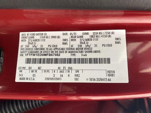 Certified 2021 Ford F150 XLT w/ Equipment Group 302A High image 21