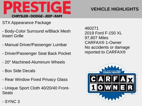 Used 2019 Ford F150 XL w/ Equipment Group 101A Mid RWD image 4