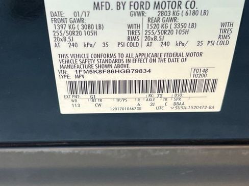 Used 2017 Ford Explorer Limited w/ Equipment Group 301A image 37