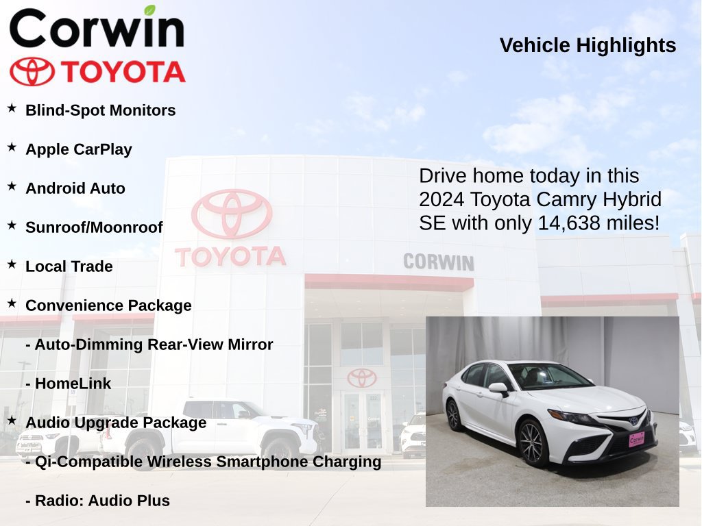 Used 2024 Toyota Camry SE w/ Audio Upgrade Package FWD image 7