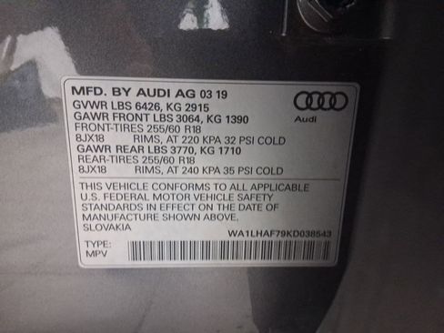 Used 2019 Audi Q7 2.0T Premium Plus w/ Premium Plus Package AWD/4WD image 28