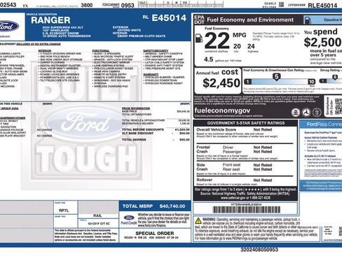 Used 2024 Ford Ranger XLT AWD/4WD image 14