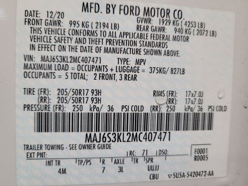 Used 2021 Ford EcoSport Titanium w/ Interior Protection Package AWD/4WD image 33
