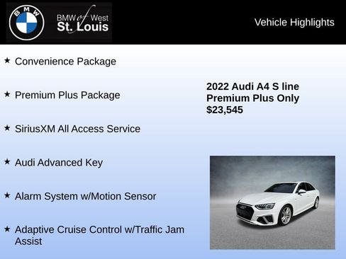 Used 2022 Audi A4 2.0T Premium Plus w/ Premium Plus Package AWD/4WD image 8