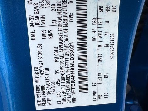 Used 2022 Ford Ranger Lariat w/ Bed Utility Package image 46