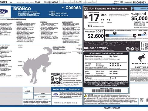 Used 2023 Ford Bronco Black Diamond w/ Sasquatch Package AWD/4WD image 13