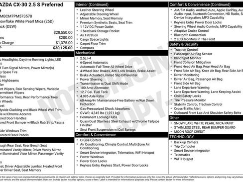 Used 2023 MAZDA CX-30 AWD 2.5 S w/ Preferred Package image 6