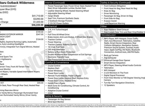 Used 2025 Subaru Outback Wilderness AWD/4WD image 2