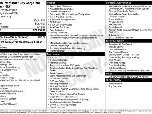 Used 2015 RAM ProMaster City Tradesman SLT w/ Rear Back-up Camera Group image 36