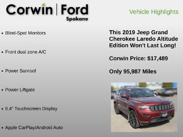 Used 2019 Jeep Grand Cherokee Altitude AWD/4WD image 6