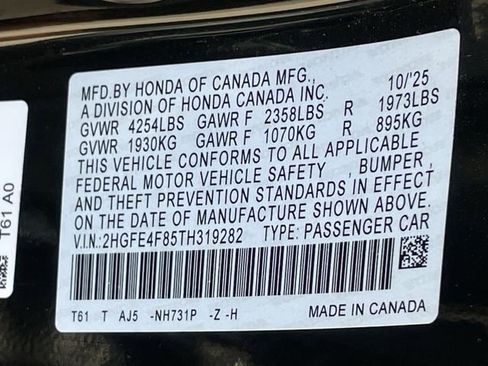 Certified 2026 Honda Civic Sport Touring image 31