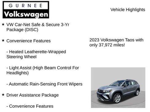 Used 2023 Volkswagen Taos S w/ Driver Assistance Package AWD/4WD image 7