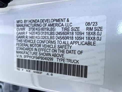 Used 2023 Honda Ridgeline RTL image 23
