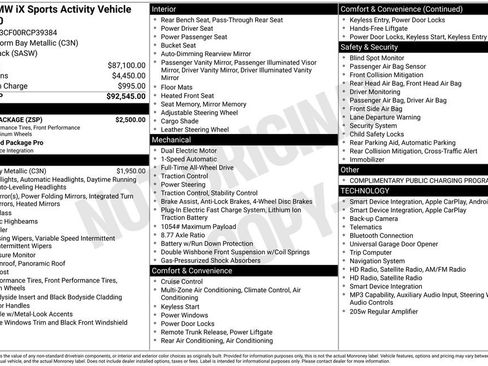 Used 2024 BMW iX xDrive50 w/ Sport Package AWD/4WD image 6