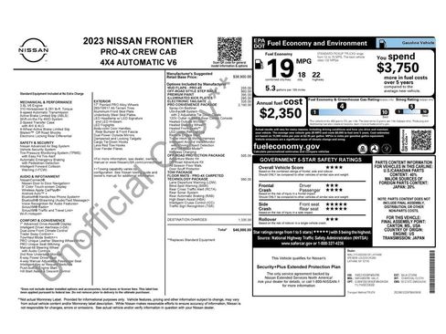 Used 2023 Nissan Frontier PRO-4X w/ Pro Convenience Package image 9