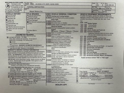 Used 2023 GMC Acadia AT4 w/ Technology Package image 32