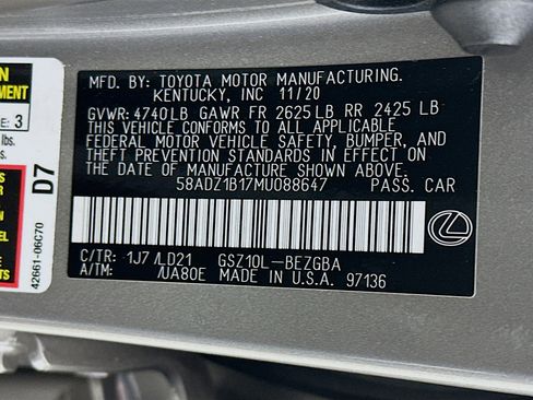 Used 2021 Lexus ES 350 w/ Premium Package image 12