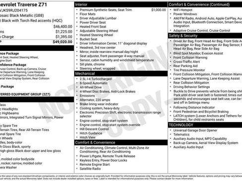 Used 2024 Chevrolet Traverse Z71 AWD/4WD image 27