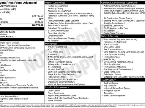 Used 2017 Toyota Prius Prime Advanced FWD image 3