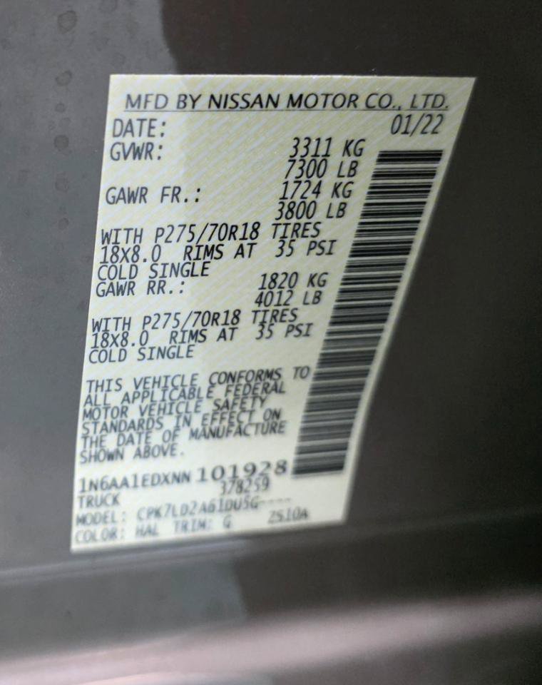Used 2022 Nissan Titan PRO-4X w/ Pro-4x Convenience Package AWD/4WD image 46