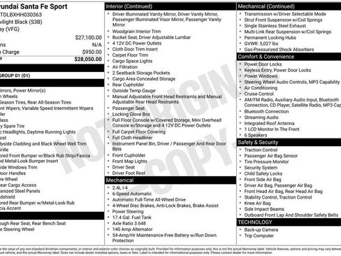 Used 2017 Hyundai Santa Fe Sport AWD/4WD image 3
