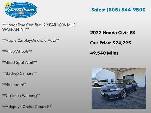 Used 2022 Honda Civic EX image 6