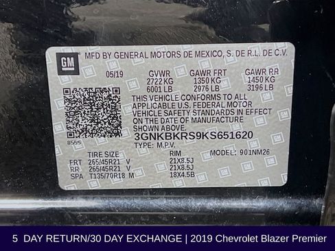 Used 2019 Chevrolet Blazer Premier w/ Sun and Wheels Package AWD/4WD image 39